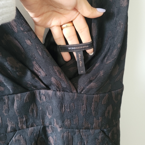 BCBG Black-Brown Cocktail Dress - Size 0 - Picture 15 of 16